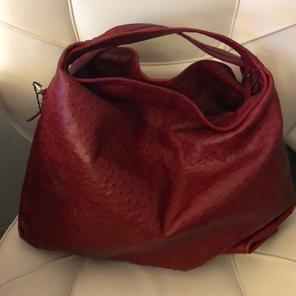 Furla Red Leather Hobo Tote